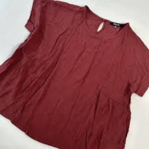 Madewell Maroon Blouse Size Small Like New - Picture 1 of 7